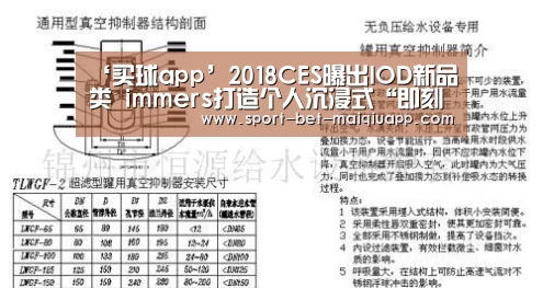 ‘买球app’2018CES曝出IOD新品类 immers打造个人沉浸式“即刻娱乐”新品(图1) 买球app